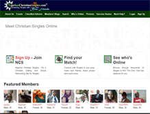 Tablet Screenshot of nigerianchristiansingles.com